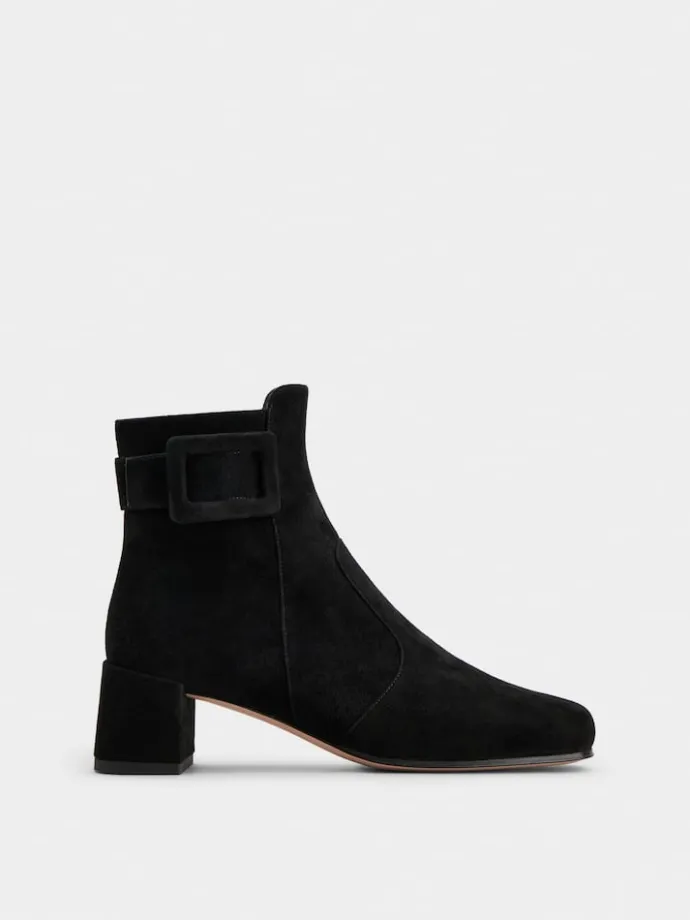 Roger Vivier Très Vivier Booties in suede Hot