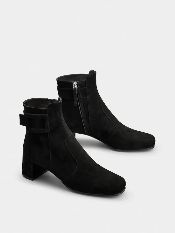 Roger Vivier Très Vivier Booties in suede Hot