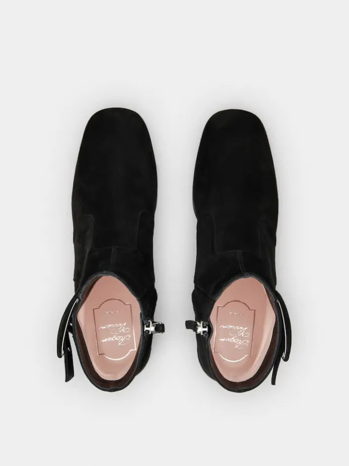 Roger Vivier Très Vivier Booties in suede Hot
