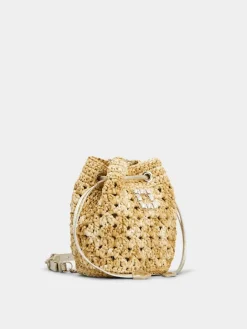 Roger Vivier Très Vivier Bucket Bag in raffia New