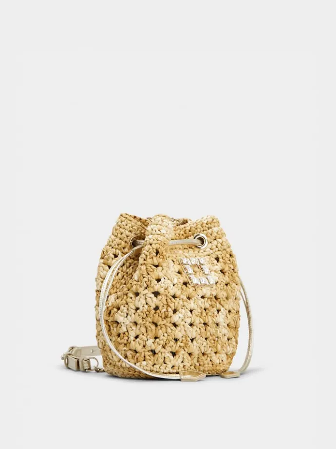 Roger Vivier Très Vivier Bucket Bag in raffia New