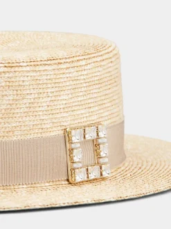 Roger Vivier Très Vivier Hat in raffia Clearance