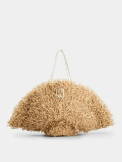 Roger Vivier Très Vivier Large Shopping Bag in raffia New