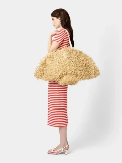 Roger Vivier Très Vivier Large Shopping Bag in raffia New