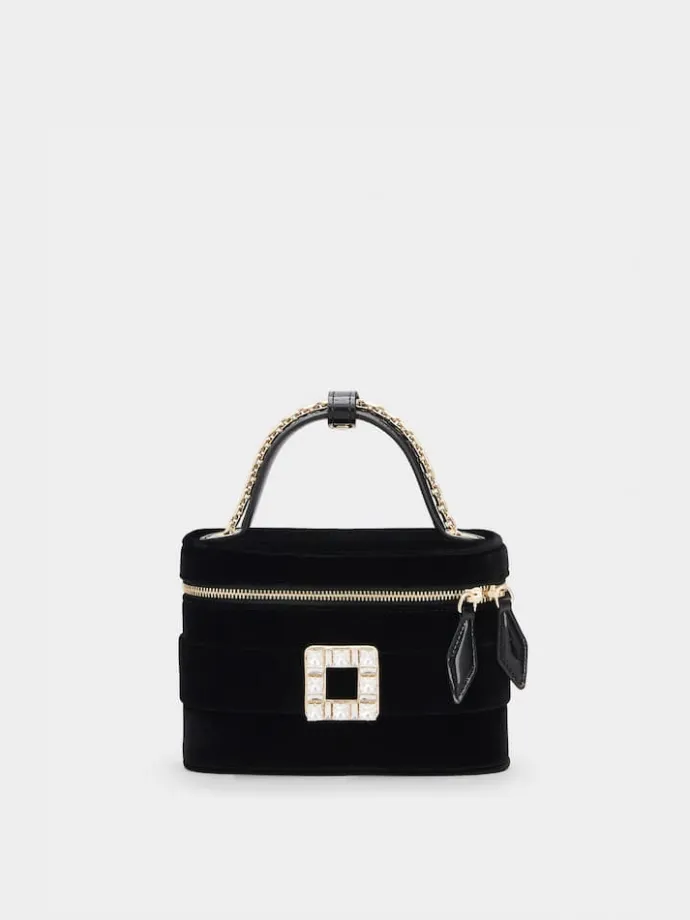 Roger Vivier Vanity Très Vivier Micro Bag in velvet Best