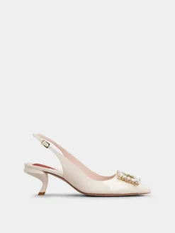 Roger Vivier Virgule Slingback Pumps in patent leather New
