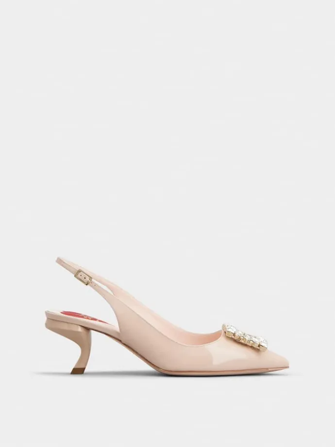 Roger Vivier Virgule Slingback Pumps in patent leather Best