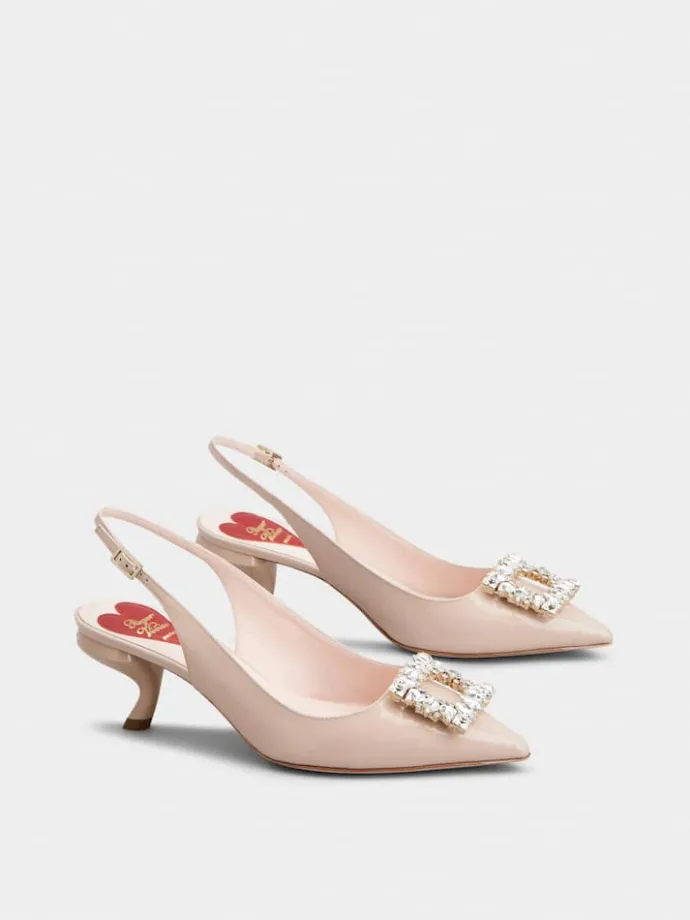 Roger Vivier Virgule Slingback Pumps in patent leather Best