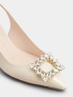 Roger Vivier Virgule Slingback Pumps in patent leather New