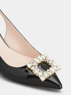 Roger Vivier Virgule Slingback Pumps in patent leather Outlet
