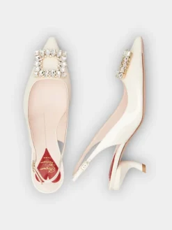 Roger Vivier Virgule Slingback Pumps in patent leather New
