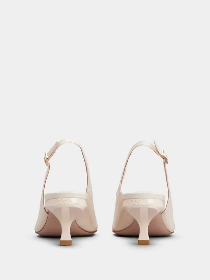Roger Vivier Virgule Slingback Pumps in patent leather New