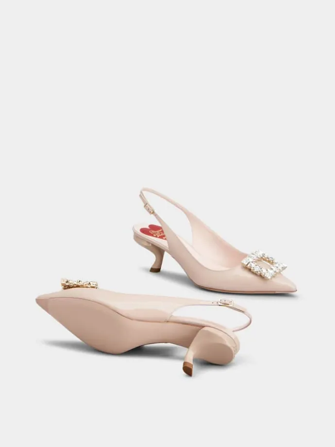 Roger Vivier Virgule Slingback Pumps in patent leather Best
