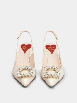 Roger Vivier Virgule Slingback Pumps in patent leather New