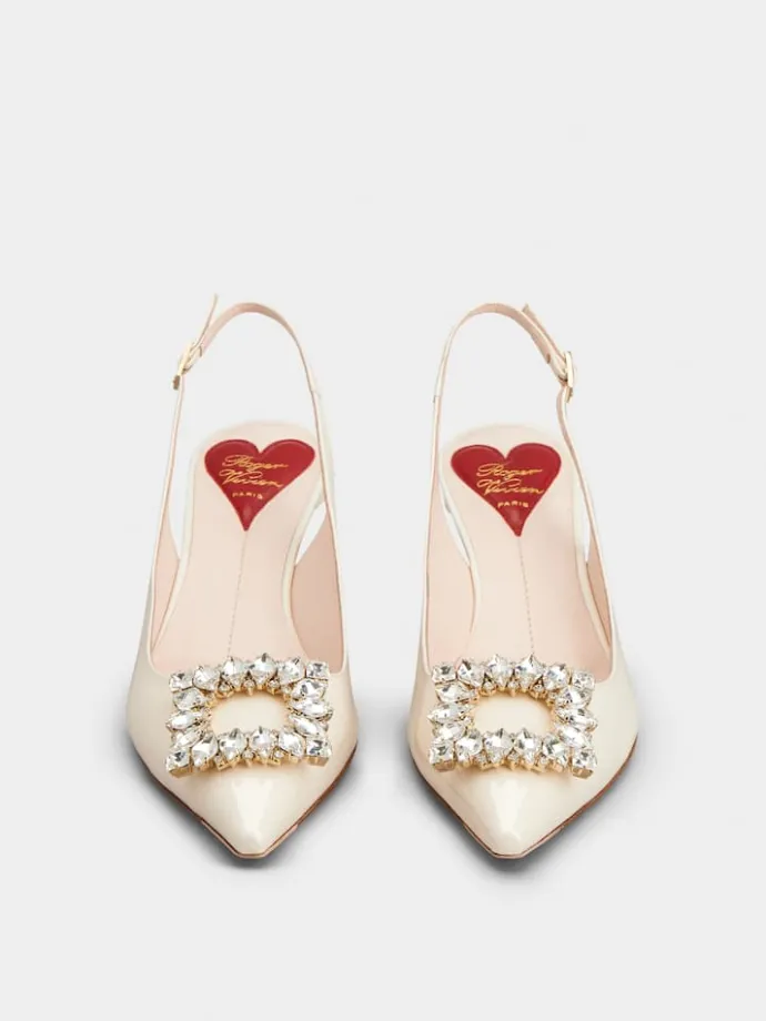 Roger Vivier Virgule Slingback Pumps in patent leather New