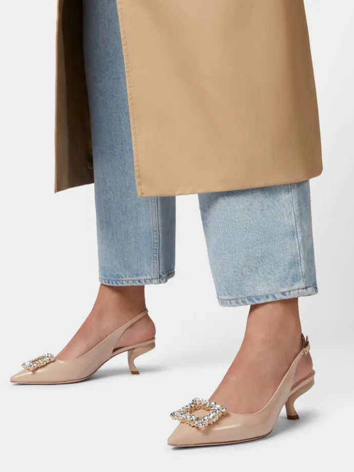 Roger Vivier Virgule Slingback Pumps in patent leather Best