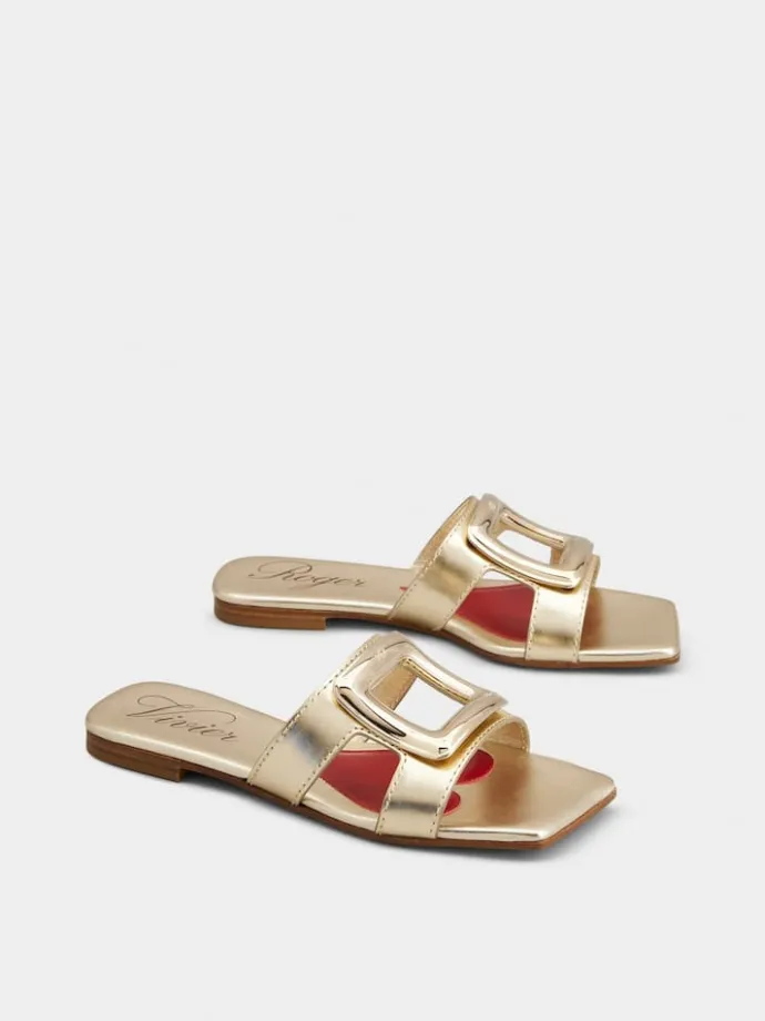 Roger Vivier Viv' by the Sea Mules in leather Sale