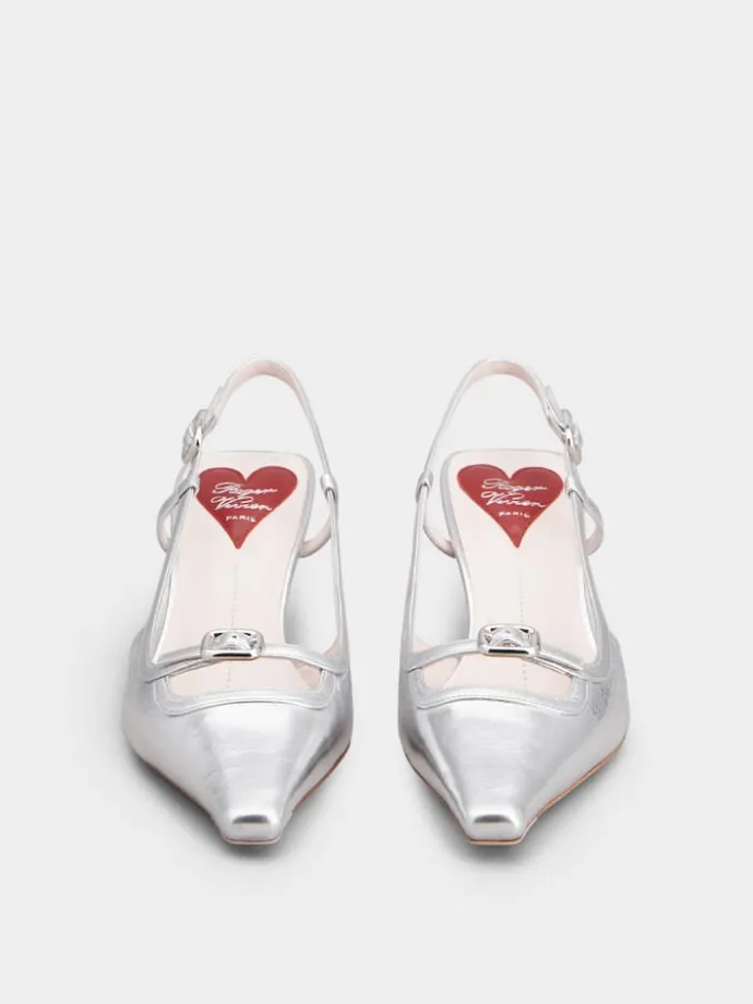 Roger Vivier Viv' Canard Slingback Pumps in leather Fashion