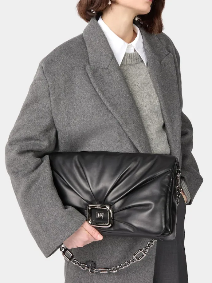 Roger Vivier Viv' Choc Large Bag in leather Fashion