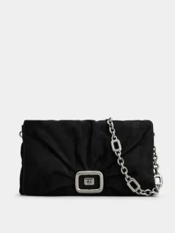 Roger Vivier Viv' Choc Large Bag in suede Best