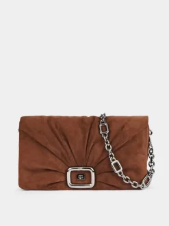 Roger Vivier Viv' Choc Large Bag in suede Outlet
