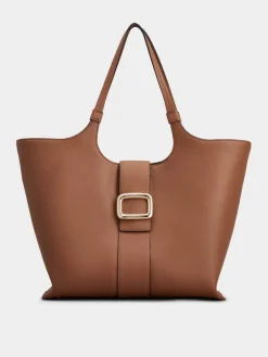 Roger Vivier Viv' Choc Medium Shopping Bag in leather New