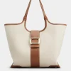Roger Vivier Viv' Choc Medium Shopping Bag in canvas Sale