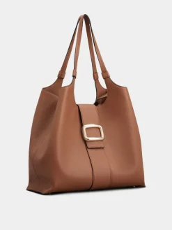 Roger Vivier Viv' Choc Medium Shopping Bag in leather New