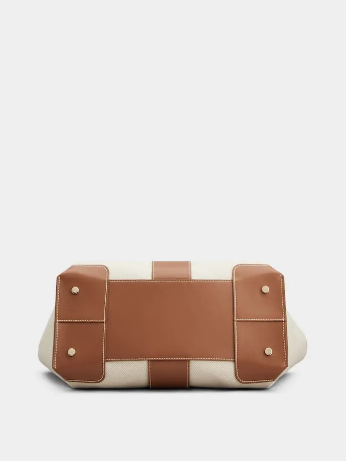 Roger Vivier Viv' Choc Medium Shopping Bag in canvas Sale