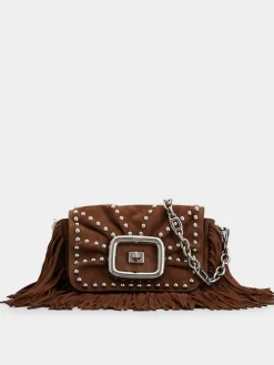 Roger Vivier Viv' Choc Mini Bag in suede Outlet
