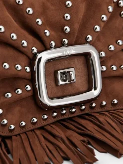 Roger Vivier Viv' Choc Mini Bag in suede Outlet