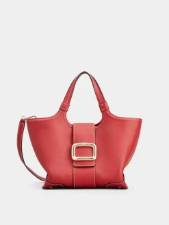 Roger Vivier Viv' Choc Mini Shopping Bag in leather Clearance