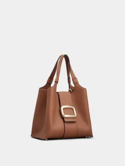 Roger Vivier Viv' Choc Mini Shopping Bag in leather Clearance