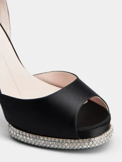 Roger Vivier Viv' Choc Platform Sandals in satin Sale