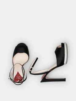 Roger Vivier Viv' Choc Platform Sandals in satin Sale