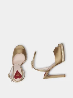 Roger Vivier Viv' Choc Platform Sandals in satin Clearance