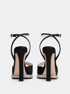 Roger Vivier Viv' Choc Platform Sandals in satin Sale