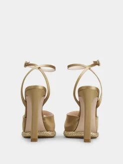 Roger Vivier Viv' Choc Platform Sandals in satin Clearance