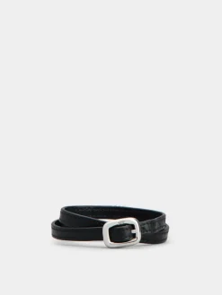 Roger Vivier Viv' Choc Strass Bracelet in leather Hot