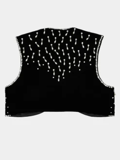 Roger Vivier Viv' Choc Vest in velvet Hot