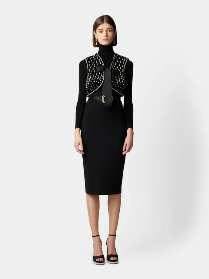Roger Vivier Viv' Choc Vest in velvet Hot