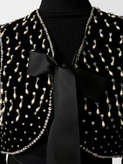 Roger Vivier Viv' Choc Vest in velvet Hot