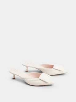 Roger Vivier Viv' in The City Mules in leather Hot