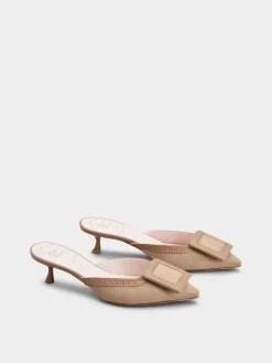 Roger Vivier Viv' in The City Mules in suede New