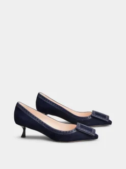 Roger Vivier Viv' in The City Pumps in suede Discount