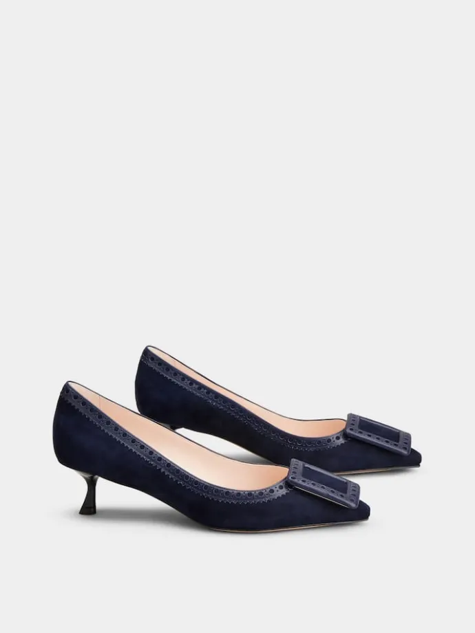 Roger Vivier Viv' in The City Pumps in suede Discount