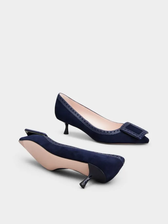 Roger Vivier Viv' in The City Pumps in suede Discount
