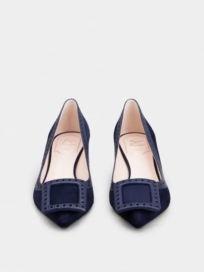 Roger Vivier Viv' in The City Pumps in suede Discount