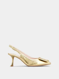 Roger Vivier Viv' in The City Slingback Pumps in leather Sale