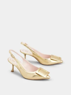 Roger Vivier Viv' in The City Slingback Pumps in leather Sale